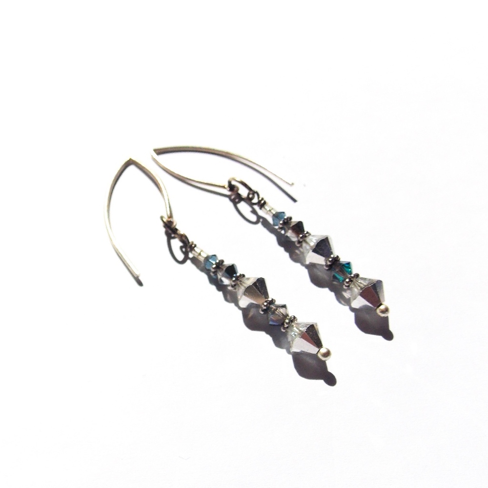 Sterling Silver Swarovski Crystal Earrings Glam